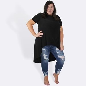 Plus size high low top
